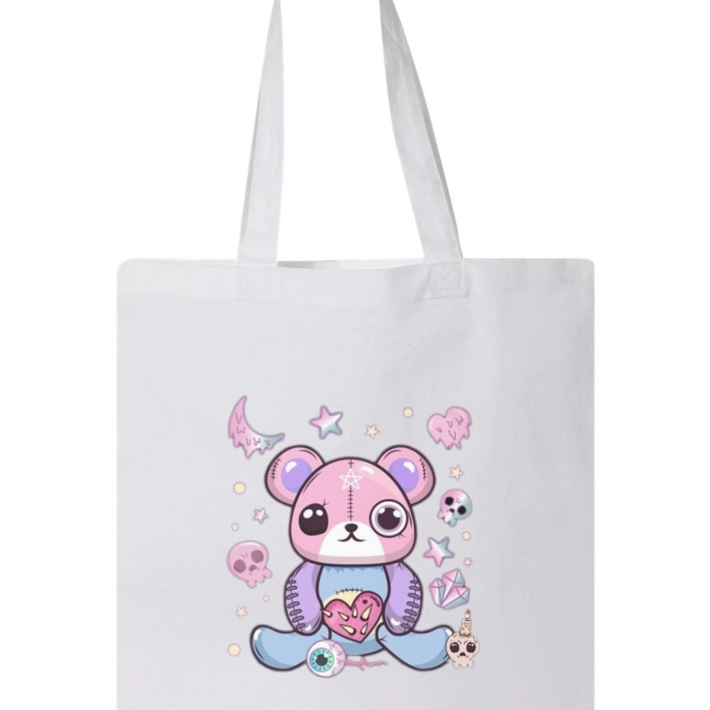 Creepy Pastel Goth Teddy Bear Kawaii Design